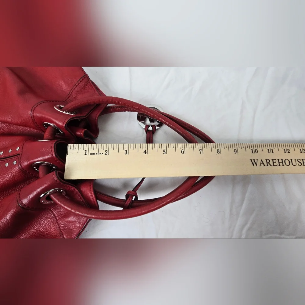 Michael Kors Astor Studded Black Leather X-Large Ring Tote Shoulder Bag EUC! - Picture 13 of 13